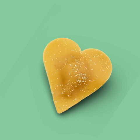 Cuori gialli di San Valentino - ripieno verde